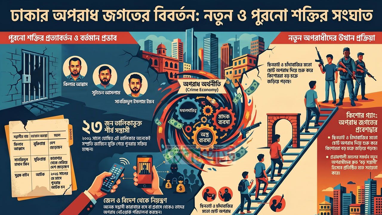 শীর্ষ সন্ত্রাসীদের ছায়া রাজত্ব! ঢাকায় ফের অস্থির আন্ডারওয়ার্ল্ড