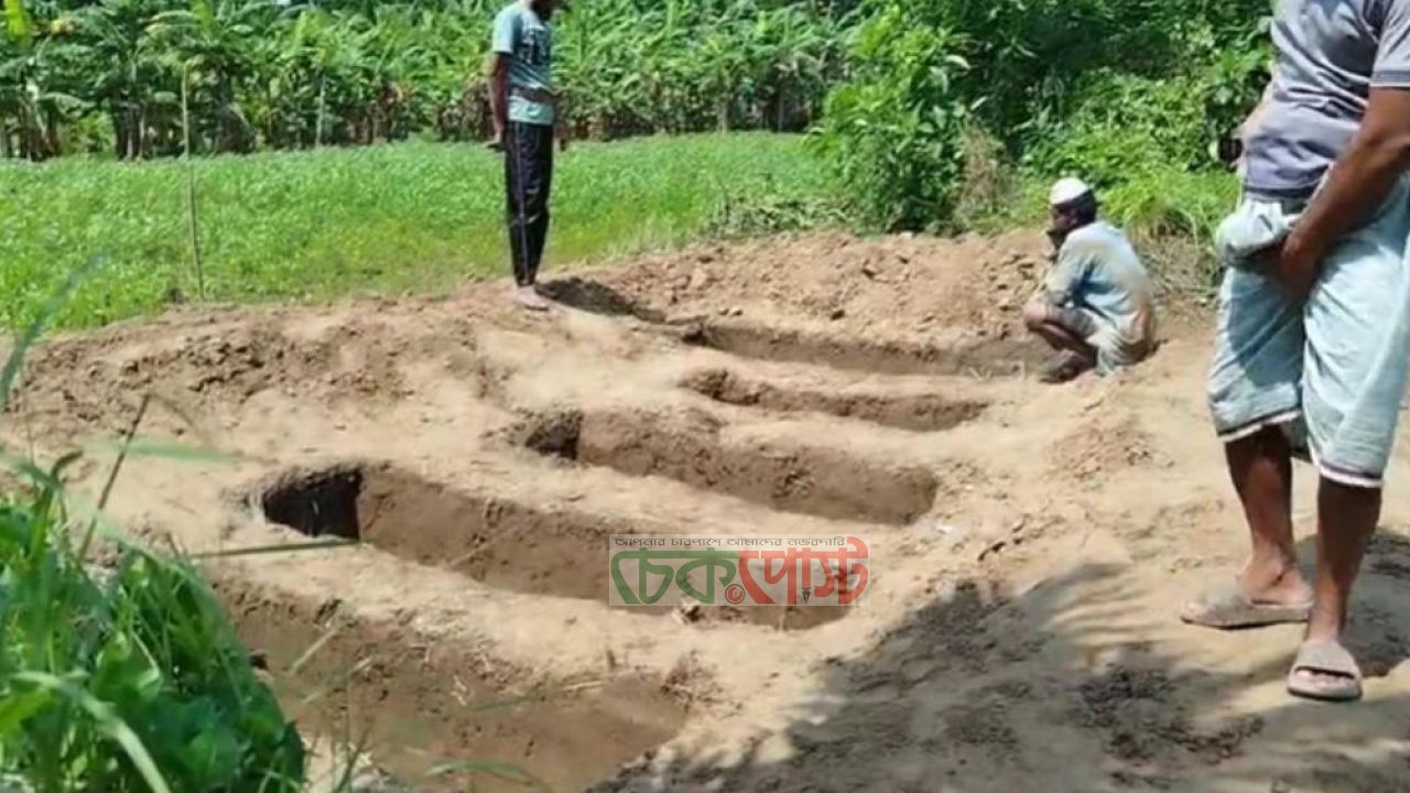 জানাজা শেষে গোপালগঞ্জে একই পরিবারের ৫ জনকে দাফন