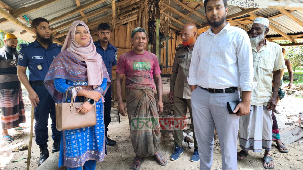 চাঁপাইনবাবগঞ্জে অবৈধ করাত-কলের বিরুদ্ধে বন বিভাগের অভিযান, ভ্রাম্যমাণ আদালতে জরিমানা