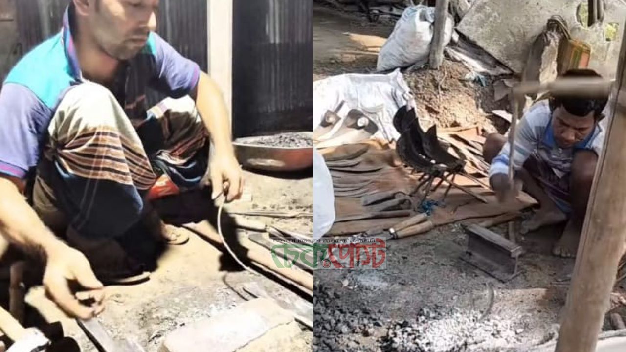 ঈদুল আজহা সামনে রেখে জমজমাট নাসিরনগরের কামারপাড়া