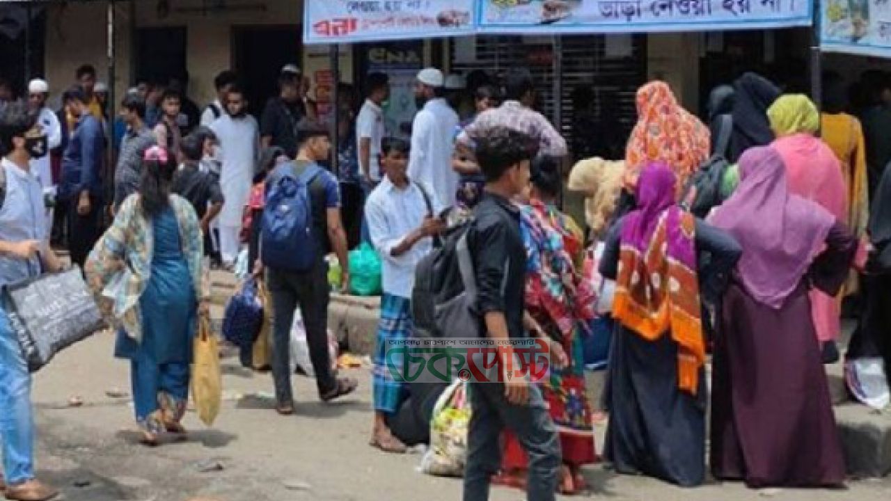 ঈদের দ্বিতীয় দিনেও ঢাকা ছাড়ছেন ঘরমুখো মানুষ