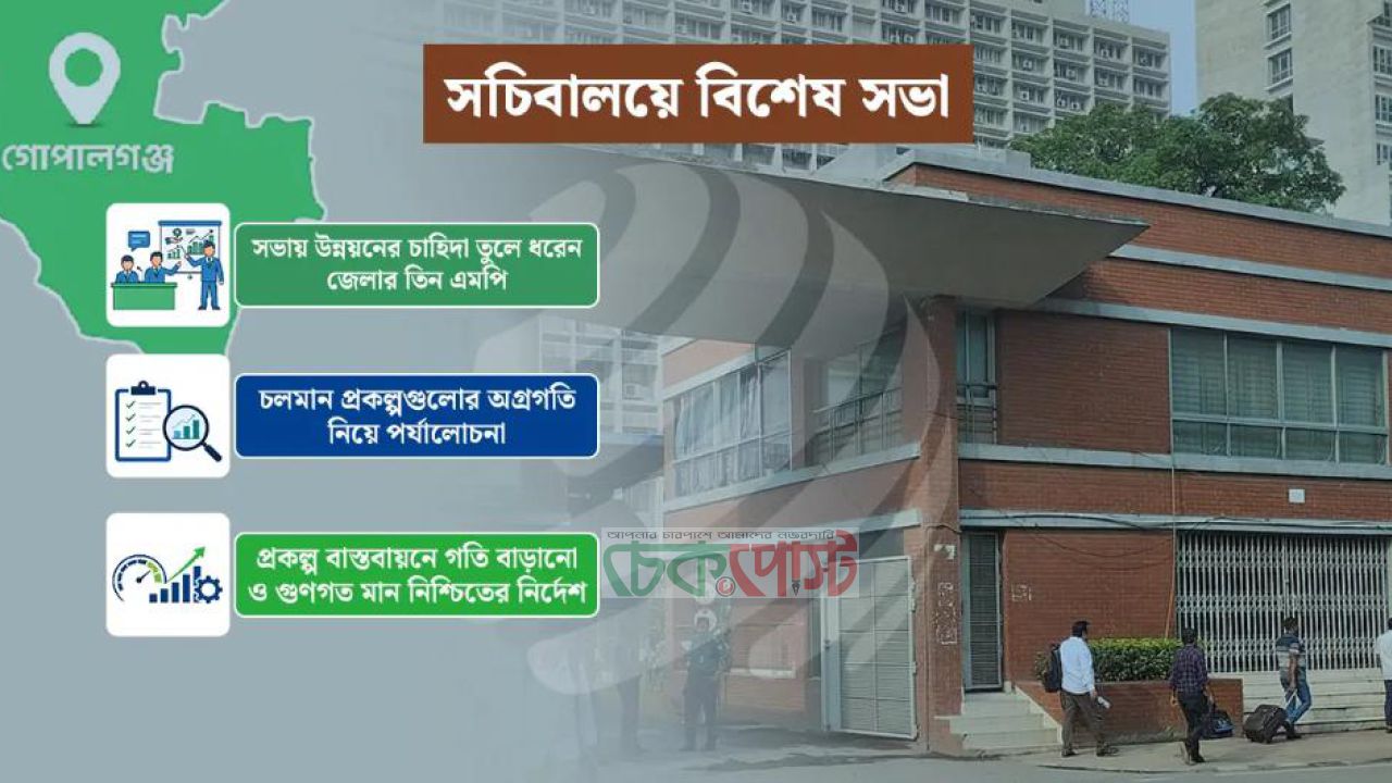 গোপালগঞ্জ উন্নয়নে সমান গুরুত্ব দেবে সরকার, বিশেষ সভায় সিদ্ধান্ত