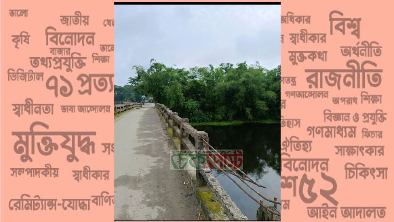 ভূরুঙ্গামারী-ধলডাঙ্গা সড়কের বেহাল ব্রিজ, ঝুঁকি নিয়ে চলাচল হাজারো মানুষের