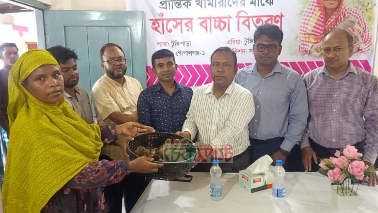 প্রান্তিক খামারিদের মাঝে ৬০০ হাঁসের বাচ্চা বিতরণ করল ব্রাক