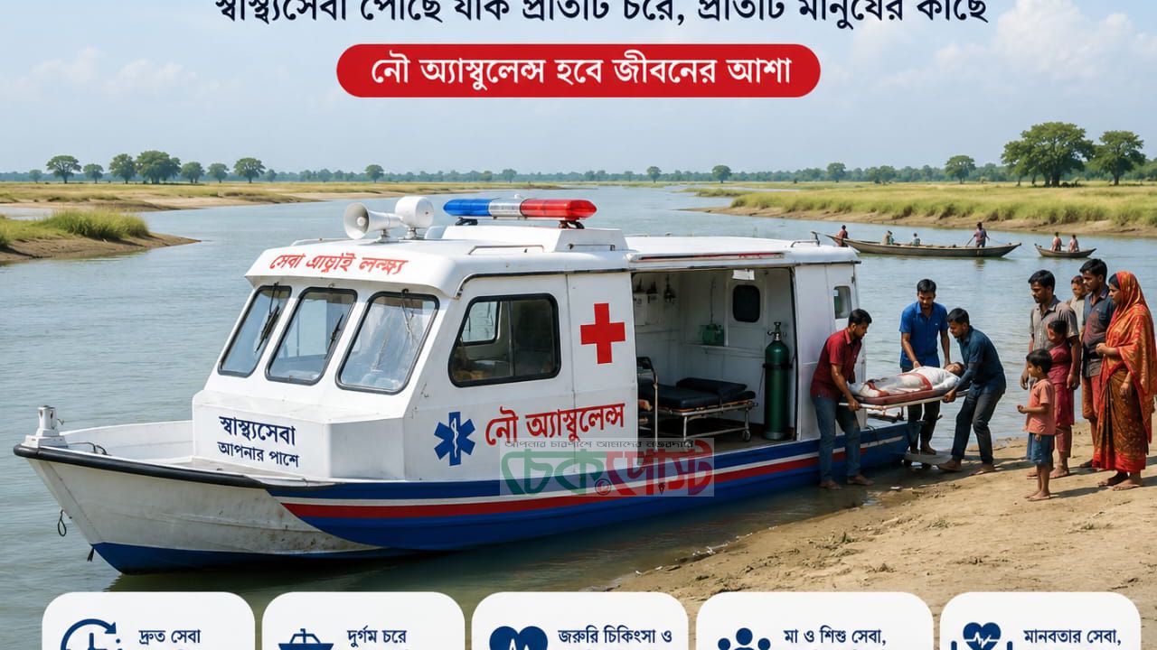 চরাঞ্চলে নৌ-এম্বুলেন্স সেবার দাবি, জীবন বাঁচাতে জরুরি উদ্যোগ প্রয়োজন