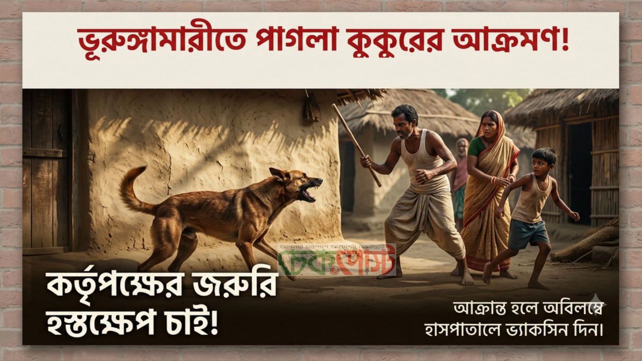 ভূরুঙ্গামারীতে পাগলা কুকুরের হামলা আতঙ্ক, আহত ৩২ জন