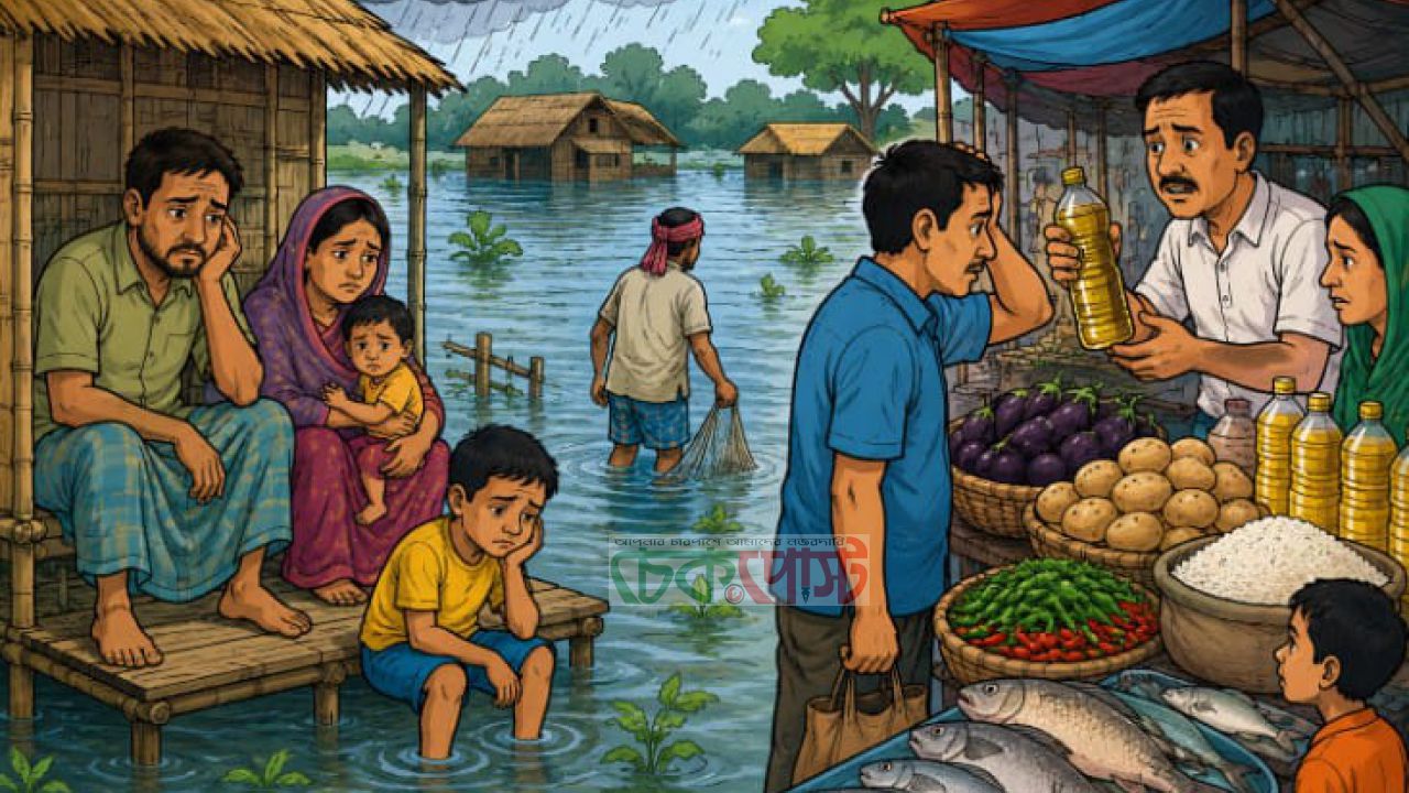 সোনাতলায় টানা বৃষ্টিতে কর্মহীন হাজারো শ্রমজীবী, চরম বিপাকে চরাঞ্চলের মানুষ