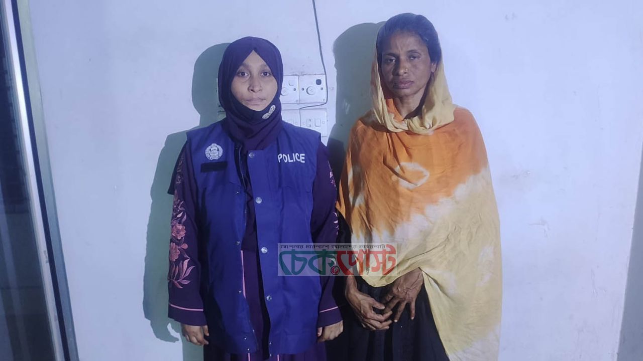 নাসিরনগরে ১০৭ পিস ইয়াবাসহ নারী জনতার হাতে আটক