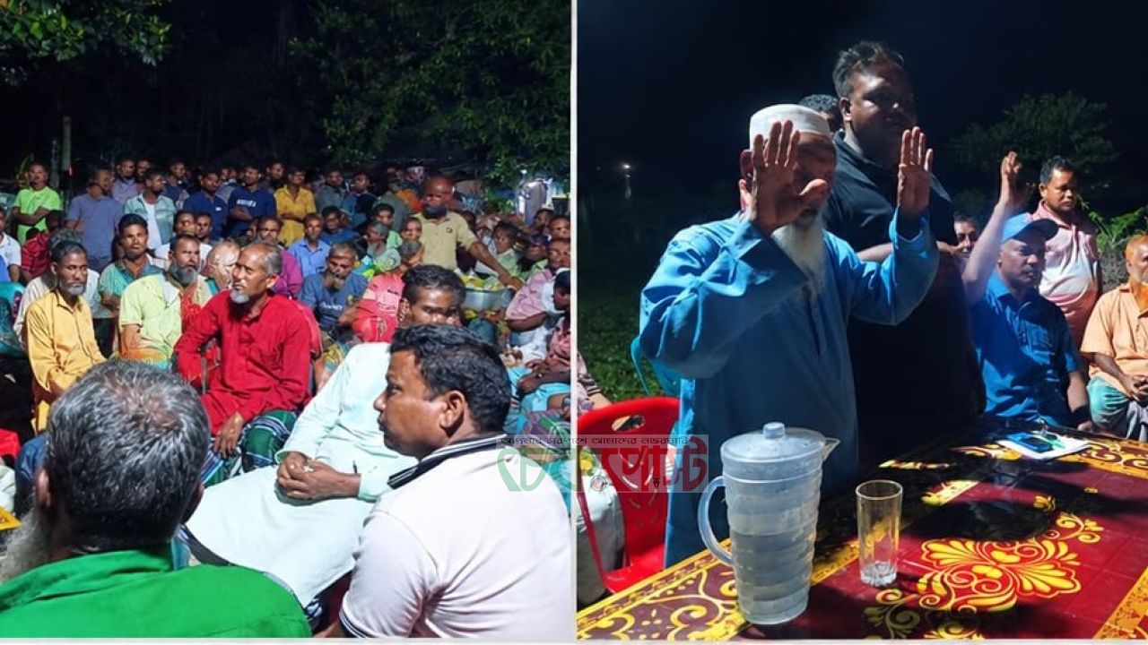 সাতপাখি দক্ষিণ দুর্গাপুরে মেম্বার পদপ্রার্থী আকিনুরের মতবিনিময় সভা