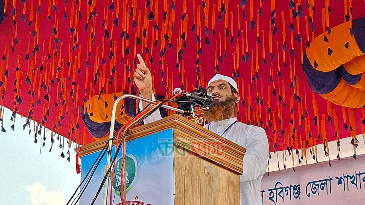 ‘সংবিধান সংস্কার না করলে ইতিহাসে গাদ্দার হয়ে থাকবে বিএনপি’-হবিগঞ্জে মামুনুল হক